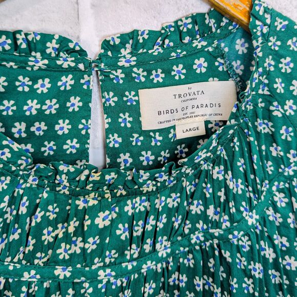 Trovata Bird of Paradis Women's Abigail Short Dress in Floral Heirloom size L - Picture 2 of 9